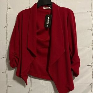 Moda Women's Bold Red Cardigan